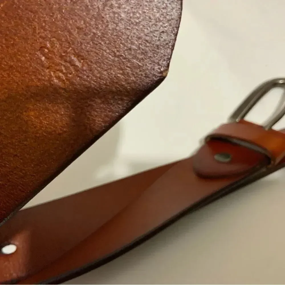 New TONLY MONDERS Belt Men’s sz 48 Brown Leather length: 60” buckle included